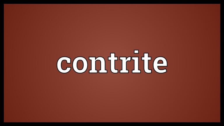Define Contrite